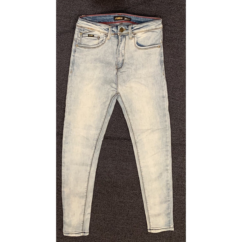 FUBU Jeans‎ Girls Size 26/4 Skinny Blue Acid Wash Denim Pants